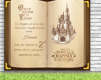 Es war einmal Märchenbuch Kulisse Märchenbuch Kulisse Schloss Kulisse Royal, Girl Party Decor