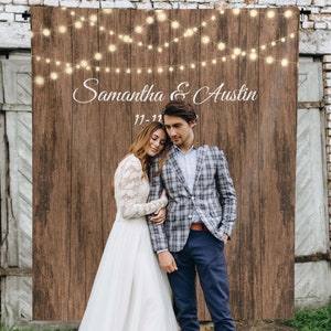 Rustic Wedding Reception Backdrop Backyard Photo Booth Background Custom Backdrop Farmhouse Country Wedding Decoration Outdoor Wedding