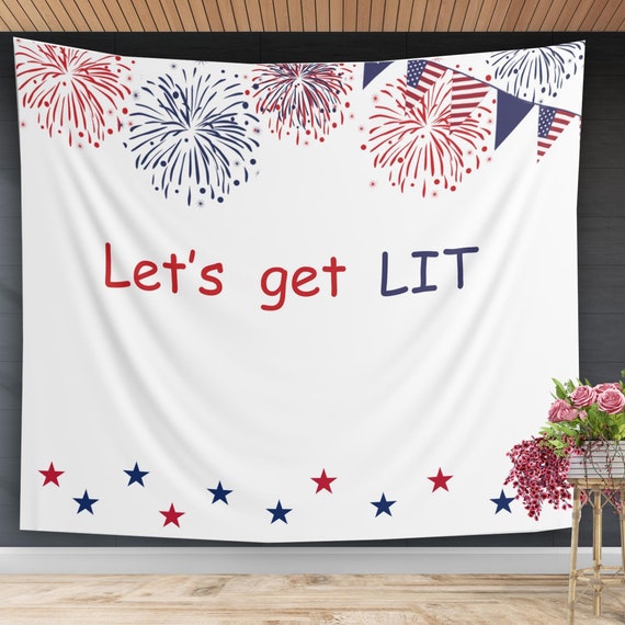 Großes 4th Of July Banner 183x122 Cm – Perfekt Für Gartenparty & Fotohintergrund