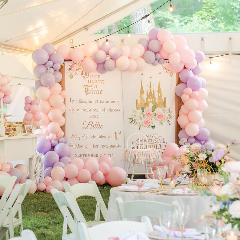 Girl First Birthday Sign Once Upon a Time Ladies 50th 5th 10th Decor
