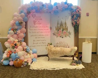 Once Upon a Time Backdrop Princess Birthday Party Decoration Fairytale Storybook Photo booth Royal Medieval First Birthday Vintage Castle