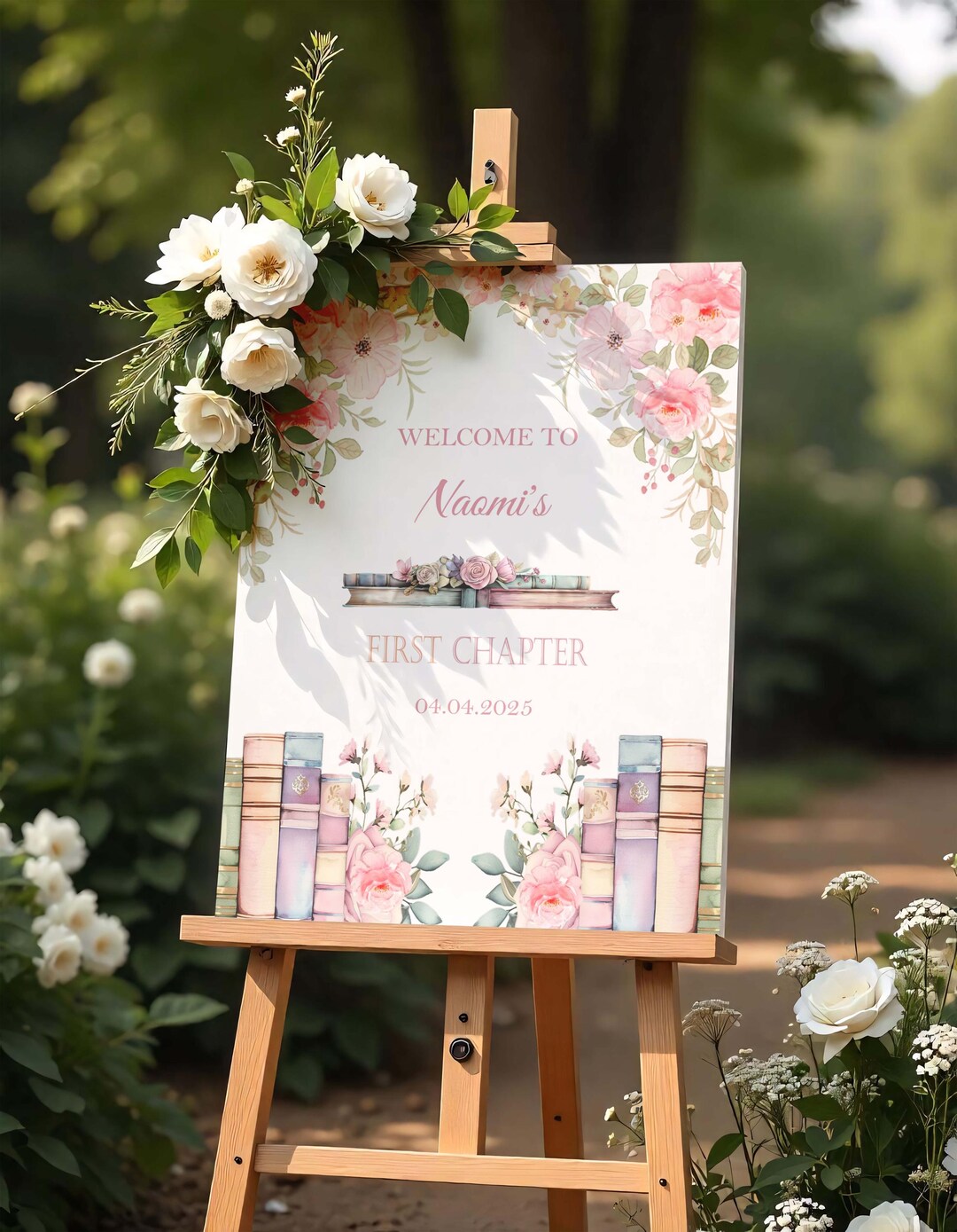 First Chapter Welcome Sign Printed First Chapter Welcome Sign, 1st Birthday Party Poster, One Year ...