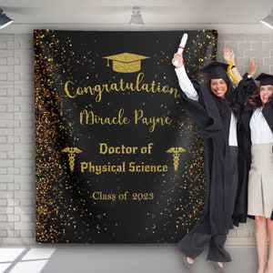 Doctor of Physical Therapy Graduation Backdrop PT Grad Banner Dr of Physical Therapy Photobooth New Physical Therapist Graduate 2023 Party