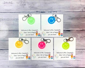 Personalized Back to School Student Gift *From Teacher* Glow in the Dark Keychain