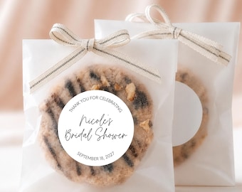 Personalized Bridal Shower Favor Stickers – Modern Thank You Labels