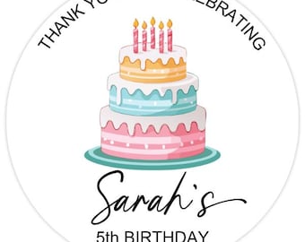 Custom Birthday Party Favor Labels