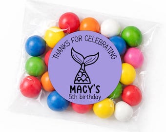 Custom Birthday Party Favor Labels - Set of 10