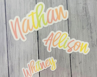 Personalized Name Stickers for Water Bottles and Tumblers