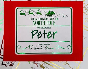 Personalized Santa Gift Labels – Express Delivery From the North Pole