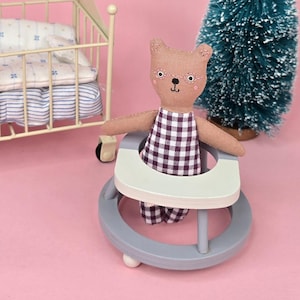 Mini Bear Sewing Pattern PDF, Tiny Critter for Dollhouse, Miniature Stuffed Animal Pattern, Digital Download
