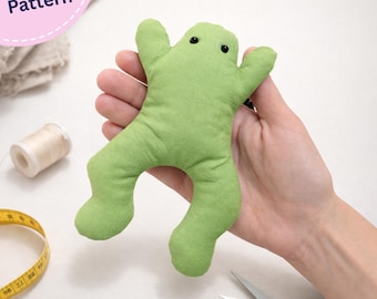 Frog Sewing Pattern PDF, Beginner Sewing Project, DIY Frog Plushie, Soft Toy Tutorial, Kids Sewing Activity, Nursery Decor Stuffed Animal
