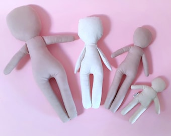 Rag Doll Pattern Bundle for Beginner Sewing, 5'' Rag Doll, 9'' Blank Doll, 10'' Cloth Doll, and 13'' Doll  PDF Pattern with Instructions
