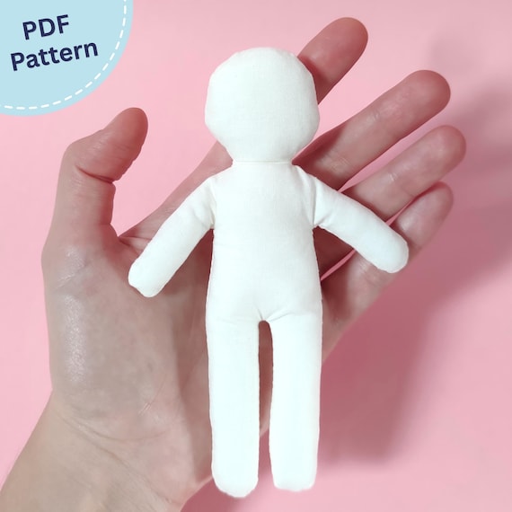 ミニドールの型紙（PDF）、布人形の型紙、DIYぬいぐるみプロジェクト