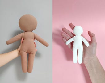 Doll Sewing Pattern Bundle, 5'' Rag Doll and 16'' Blank Doll Body PDF Pattern with directions