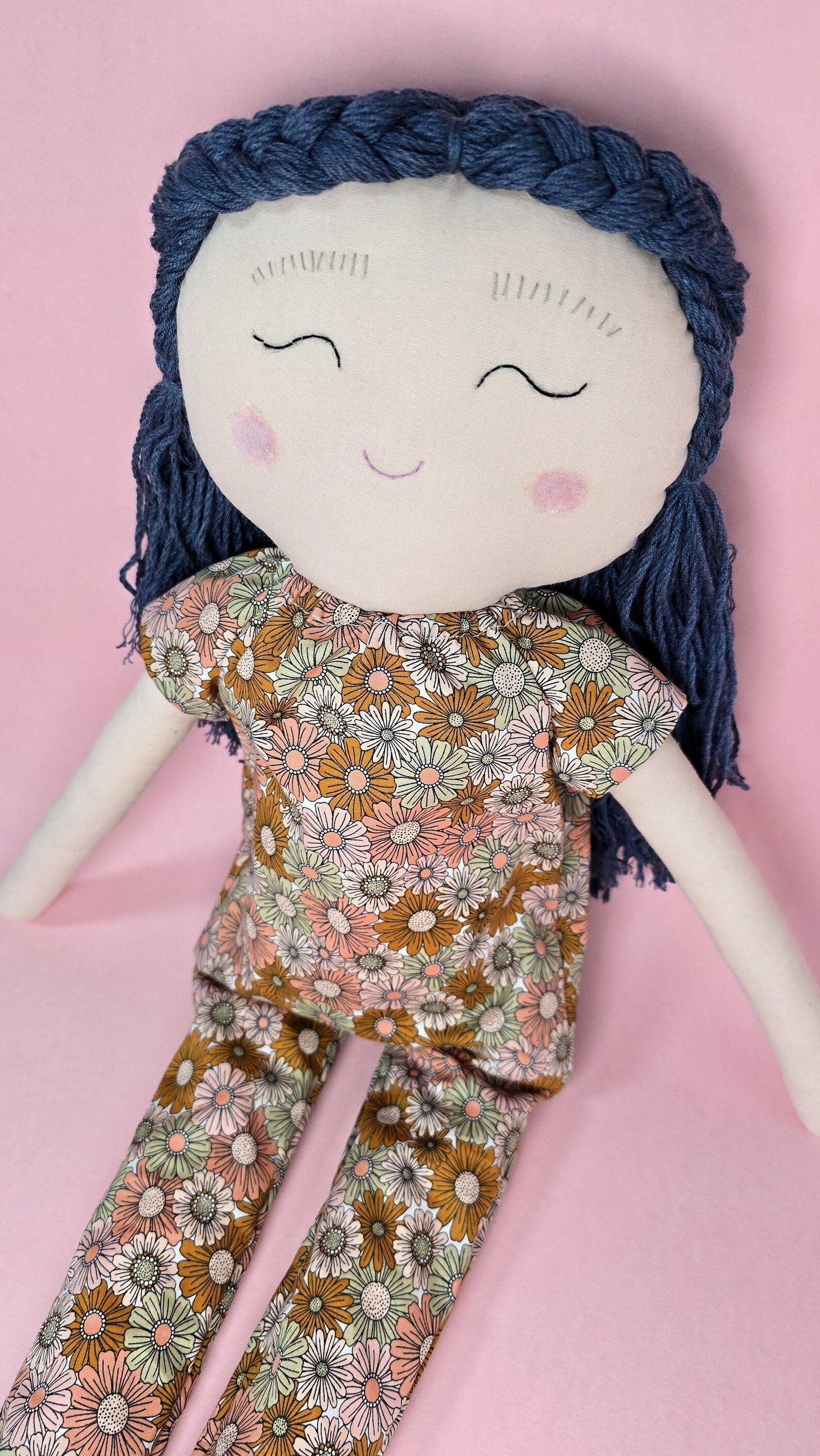 Large Cloth Rag Doll Sewing Pattern Digital Download, Fabric Toy Making ...