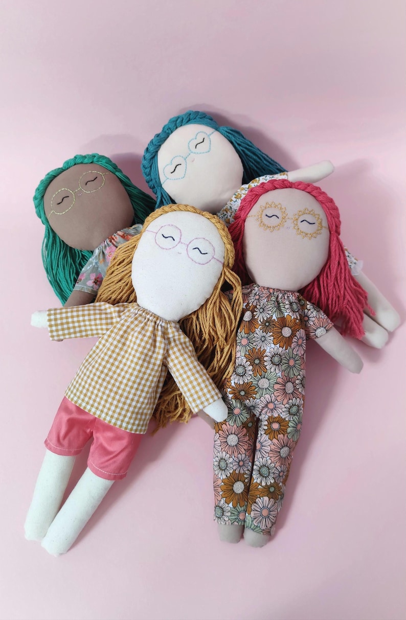 Doll Clothes Pattern 13-inch , Rag Doll Clothing Sewing Pattern ...