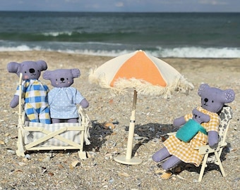 Koala Family Pattern, Sewing Koala Dolls, Miniature Koala Family, Small Rag Dolls, Koala Making Toys, Instant Download, Kids Small Toys