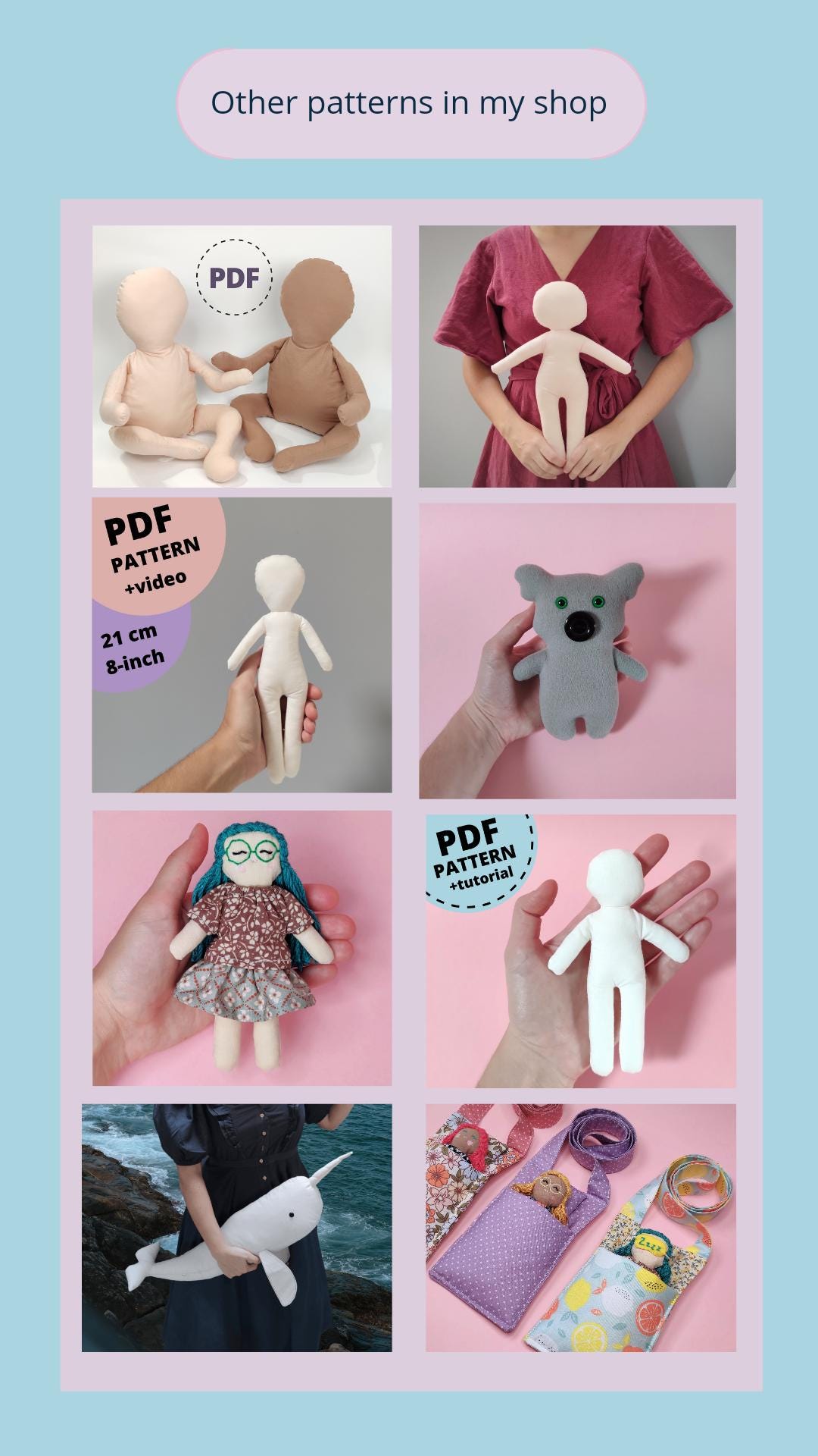 13-inch-doll-sewing-pattern-34cm-blank-rag-doll-pattern-printable-cloth-doll-body-pattern-for-daughter-etsy