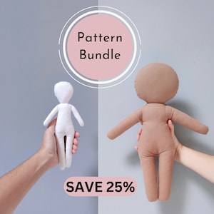 PDF Cloth Doll Pattern 16'', Blank Doll Body Sewing Tutorial, Soft Doll  Pattern, Rag Doll Body -  Israel