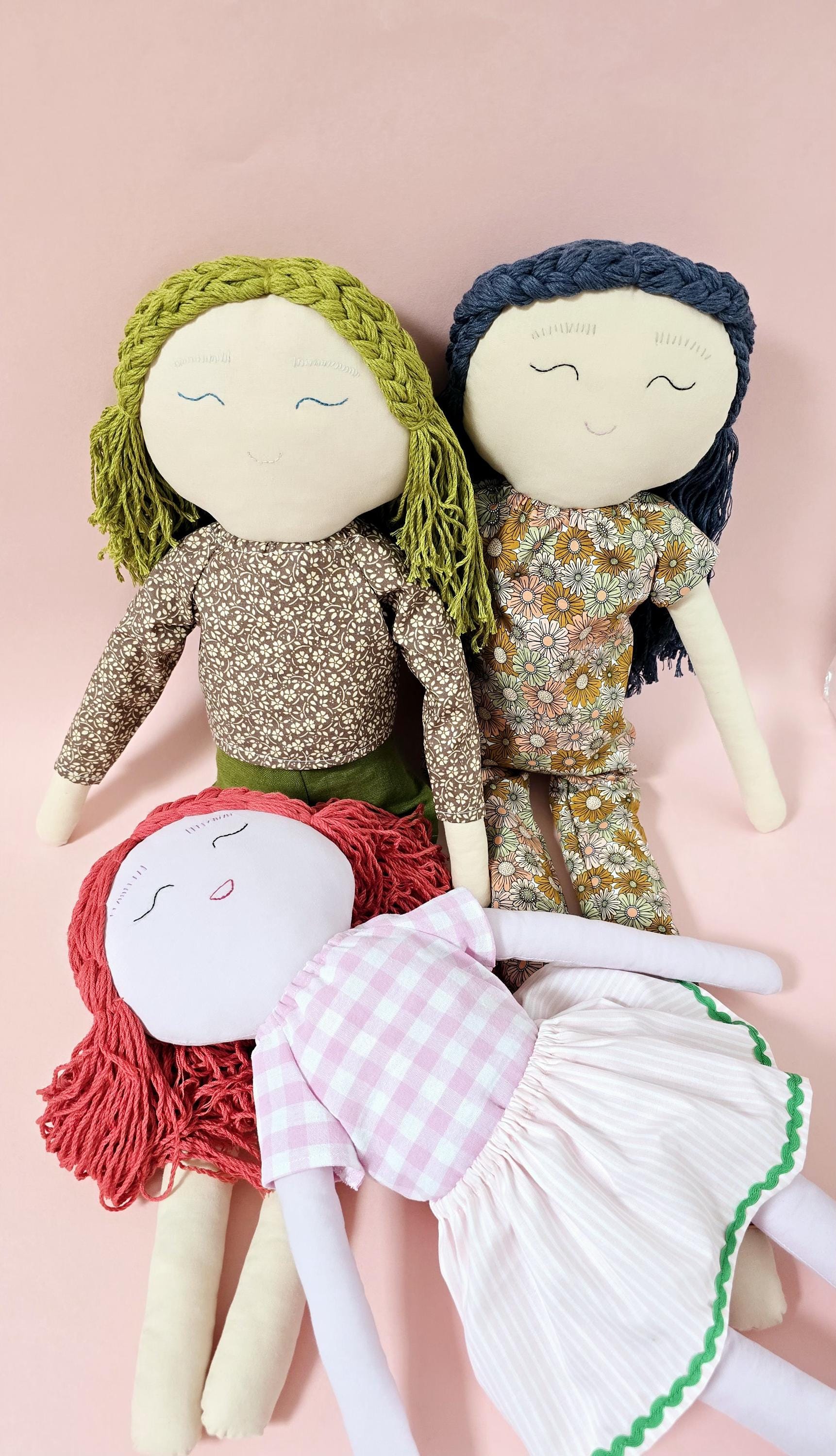 Large Cloth Doll Pattern, Fabric Sewing Doll Pattern, Doll Making ...