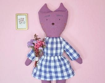 Patron de couture pour poupée chat, peluche chaton PDF avec des