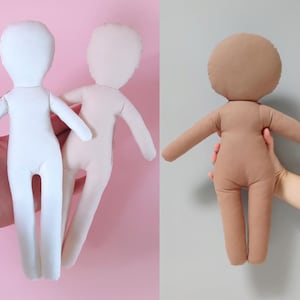 Doll Sewing Pattern for Beginners Bundle, 9&#39;&#39; Rag Doll and 16&#39;&#39; Blank Doll Body PDF Pattern with directions