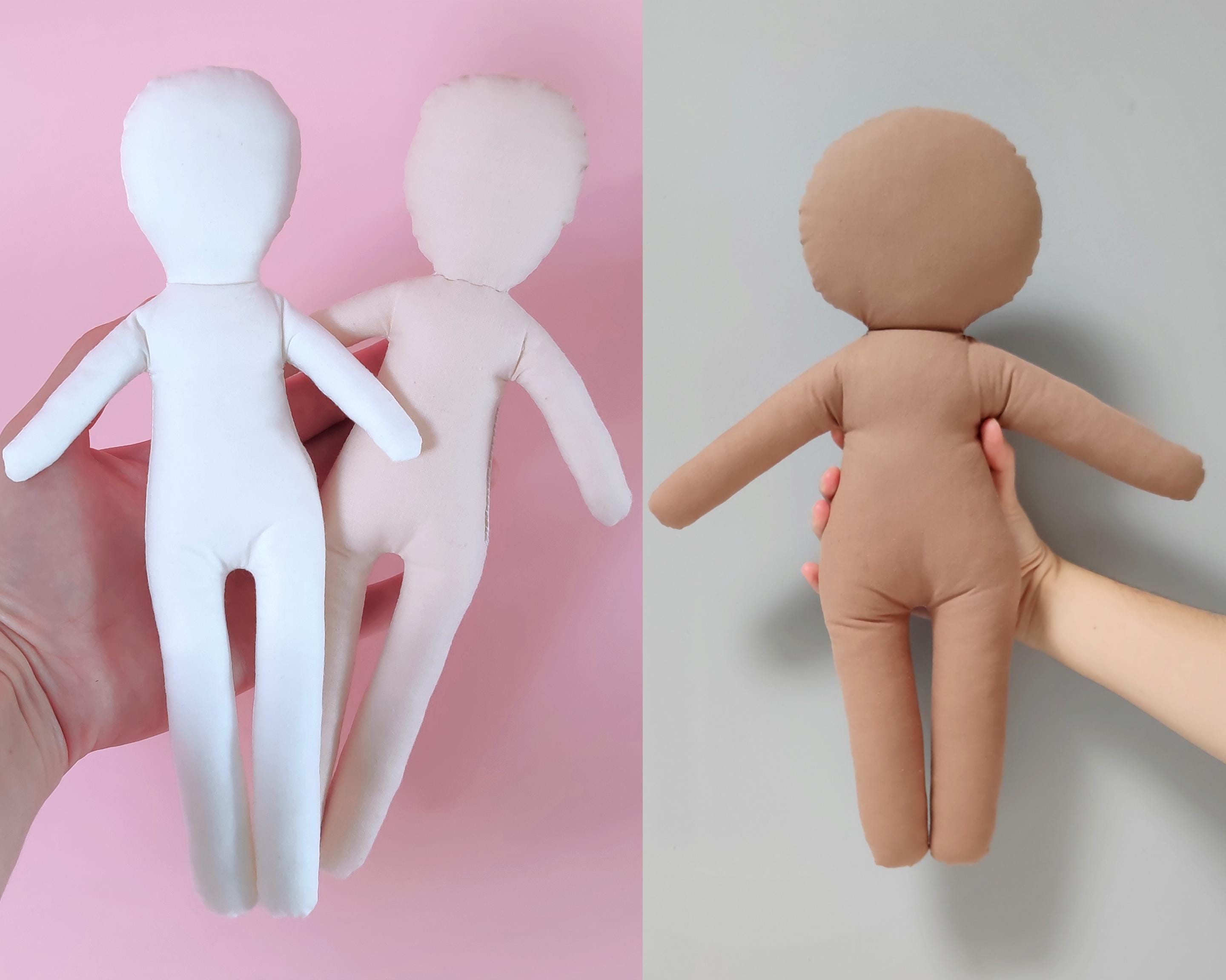 Doll Sewing Pattern for Beginners Bundle, 9'' Rag Doll and 16'' Blank Doll Body PDF Pattern with directions