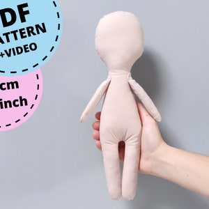 PDF Doll Pattern 33 cm Printable Sewing Rag Doll Pattern for Beginners