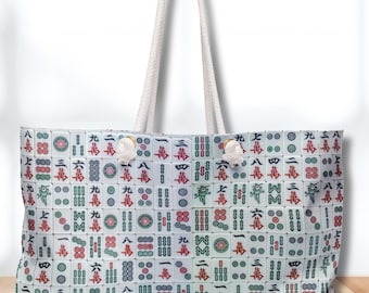 Mahjong Tote Bag, Mah jongg Gift, Gifts for Mahj Lover, Game night Tote Bag, Travel Mahjong Storage, Mah jong Game Bag, Mahjong Accessories