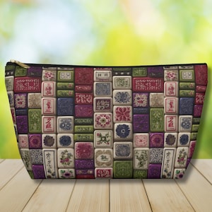 Mahjong Tile Bag Mahjongg Pouch Gifts for Mom Women Mahj Gift Chinese Board Game Mah jongg Tiles Birthday Mahjong lover Mah jong accessories