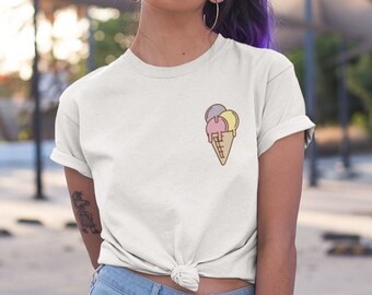 Vanilla Ice Cream Scoops Women's Shirt 