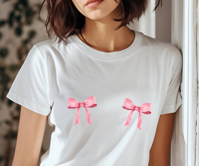 Coquette Clothing, Ribbon Tee, Cute Graphic Shirt, Coquette T Shirt, Coquette Aesthetic Clothes