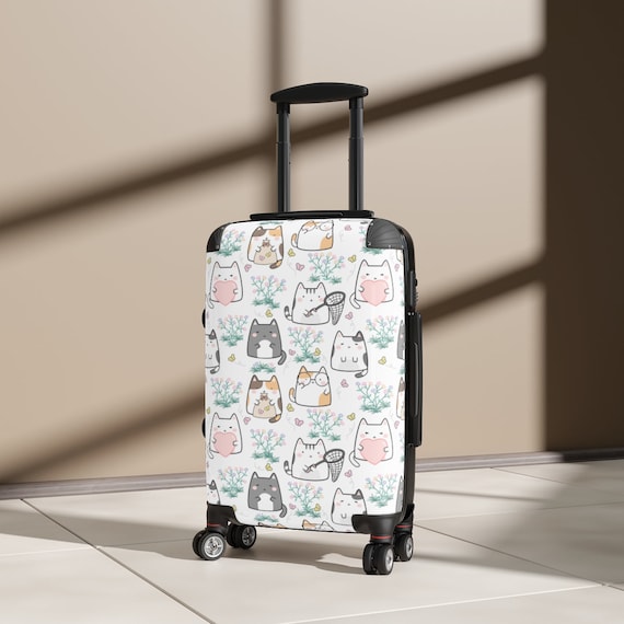 Kawaii Cat Suitcases Carry on Luggage With Wheels Kids Suitcase Cabin Bag Custom Luggage Unique Gift for Teen Girl Boy Girls Boys Etsy