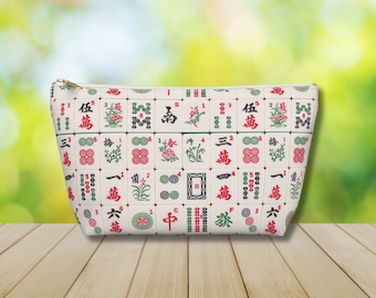Mahjong Tile Bag Mahjongg Pouch Gifts for Mom Women Mahj Gift Chinese Board Game Mah jongg Tiles Birthday Mahjong lover Mah jong accessories