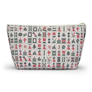 Mahjong Tile Bag Mahjongg Pouch Gifts for Mom Women Mahj Gift Chinese Board Game Mah jongg Tiles Birthday Mahjong lover Mah jong accessories image 3