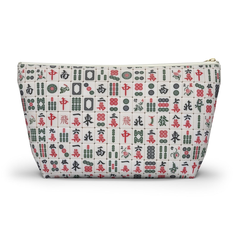 Mahjong Tile Bag Mahjongg Pouch Gifts for Mom Women Mahj Gift Chinese Board Game Mah jongg Tiles Birthday Mahjong lover Mah jong accessories image 3