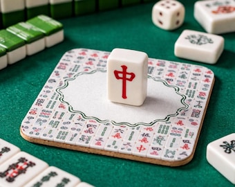 Mahjong Discard Tile Coaster, Mah jongg Table Accessory, Mahjongg Gift, Game Night Essential, Mahj Lover Gifts