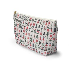 Mahjong Tile Bag Mahjongg Pouch Gifts for Mom Women Mahj Gift Chinese Board Game Mah jongg Tiles Birthday Mahjong lover Mah jong accessories image 4