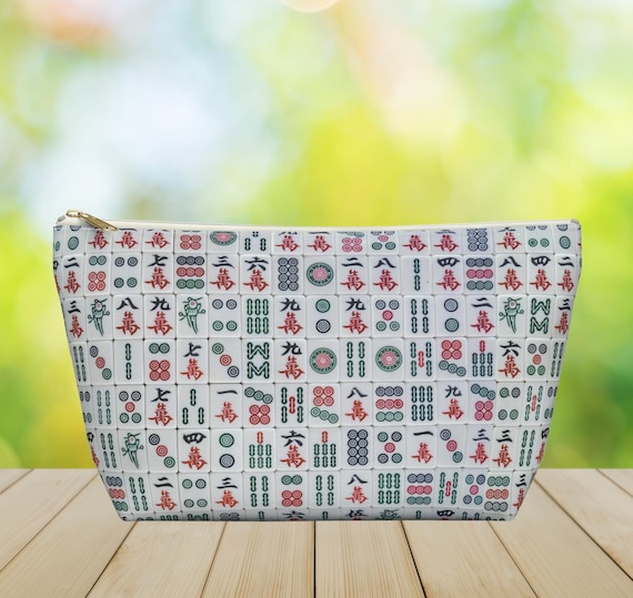 Mahjong Tile Bag Mahjongg Pouch Gifts for Mom Women Mahj Gift Chinese Board Game Mah jongg Tiles Birthday Mahjong lover Mah jong accessories