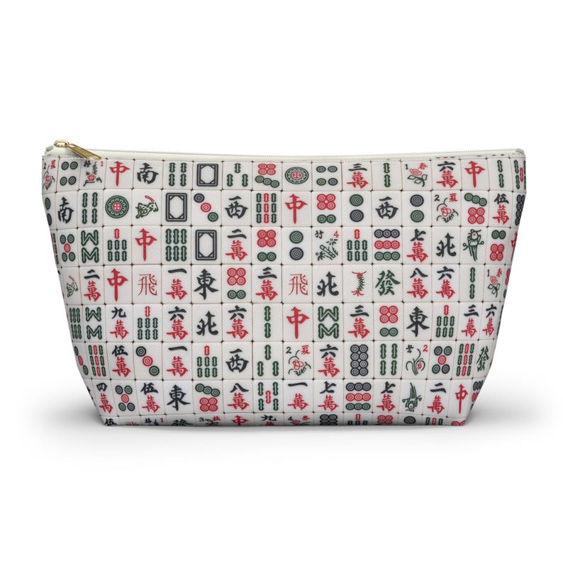 Mahjong Tile Bag Mahjongg Pouch Gifts for Mom Women Mahj Gift Chinese Board Game Mah jongg Tiles Birthday Mahjong lover Mah jong accessories image 2