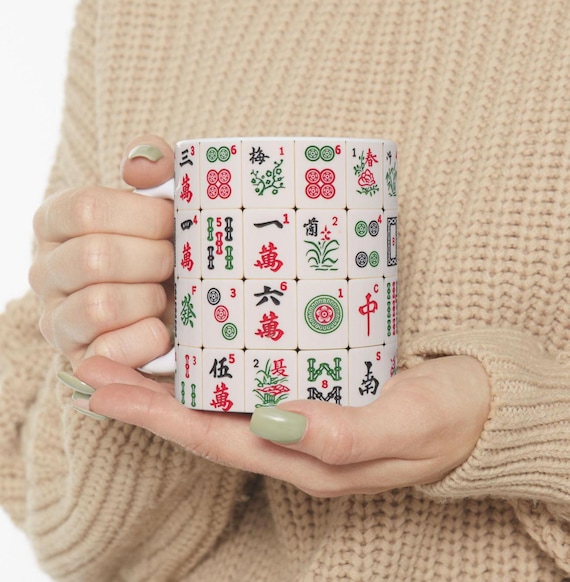 Mahjong Mug Mahjong lovers mugs Mahjong gift Mahjong Coffee Cup, mahjong gift for Grandpa Grandma Mahj player Mah-Jongg Birthday Gifts Party