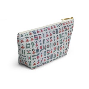 Mahjong Tile Bag Mahjongg Pouch Gifts for Mom Women Mahj Gift Chinese Board Game Mah jongg Tiles Birthday Mahjong lover Mah jong accessories image 3
