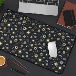 Tappetino da scrivania celeste, carino, estetico, extra large, tappetino per mouse, regalo per ufficio, regali per dormitori, decorazioni per scrivania, accessori per computer, configurazione accogliente per giocatori
