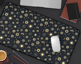 Himmlische Schreibtischmatte, niedliches ästhetisches extra großes Mousepad Home Office Geschenk Wohnheim Geschenke Schreibtischdekoration Computerzubehör Gemütliches Gamer-SETup