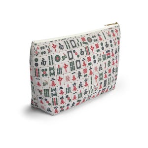 Mahjong Tile Bag Mahjongg Pouch Gifts for Mom Women Mahj Gift Chinese Board Game Mah jongg Tiles Birthday Mahjong lover Mah jong accessories image 5