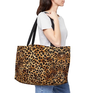 Animal Print Plush Weekender Bag