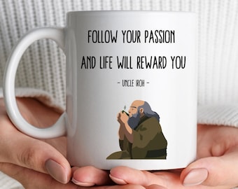 Onkel Iroh Becher, Vintage Anime Geschenk, Süße Anime Tasse, Kawaii Geschenke, Geburtstag, Geschenk für ihren Anime Accessoire Merch