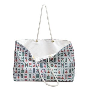 Mahjong Tote Bag, Mah jongg Gift, Gifts for Mahj Lover, Game night Tote Bag, Travel Mahjong Storage, Mah jong Game Bag, Mahjong Accessories image 3