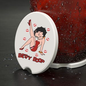 Girl Car Coaster, Coasters, Betty Boop Gifts, Cute Car Accessories, New Car Gifts, Gift for bestie, Retro, Vintage, gift for her