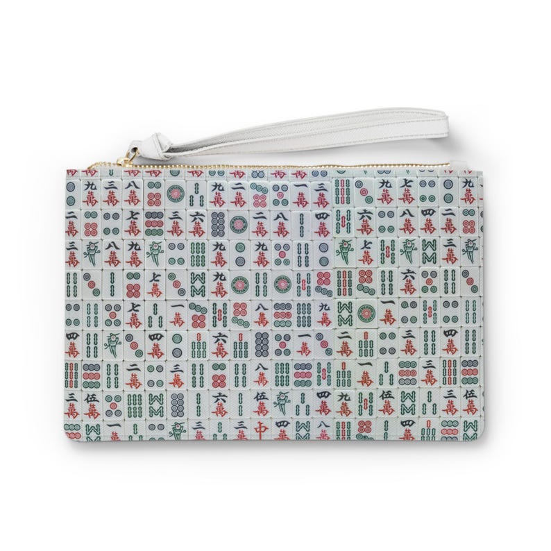 Mahjong Card Holder, Mah Jongg Gift, Hostess Gifts, Mahjongg lover, Carrying Pouch, Accessories Case, Card Sleeve mah jong gifts image 2